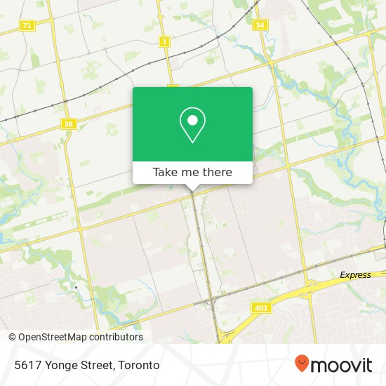 5617 Yonge Street map