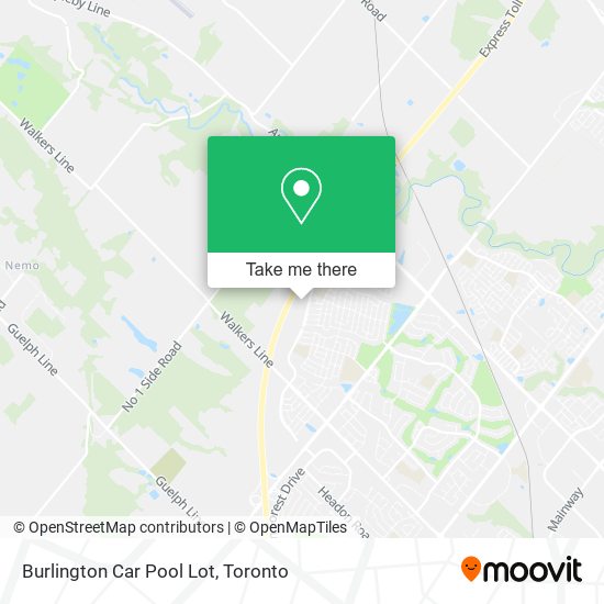 Burlington Car Pool Lot map