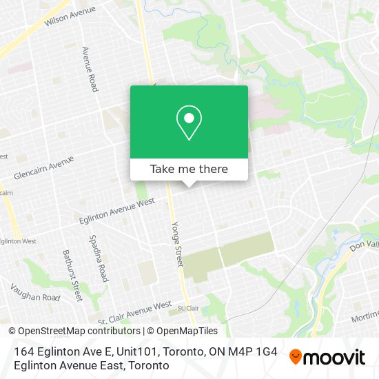 164 Eglinton Ave E, Unit101, Toronto, ON M4P 1G4 Eglinton Avenue East map