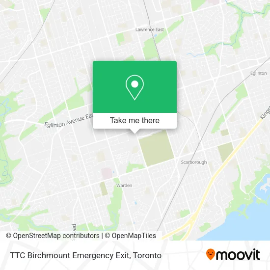 TTC Birchmount Emergency Exit map