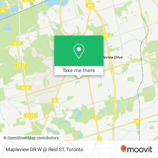 Mapleview DR W @ Reid ST map