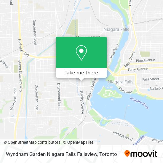 Wyndham Garden Niagara Falls Fallsview map