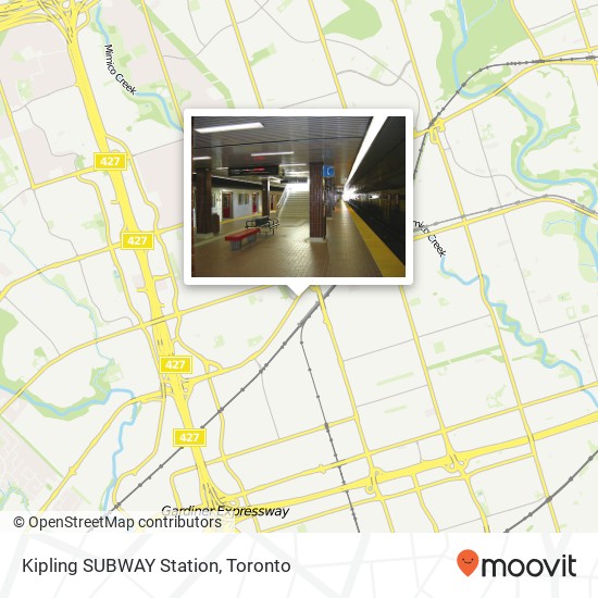 Kipling SUBWAY Station map