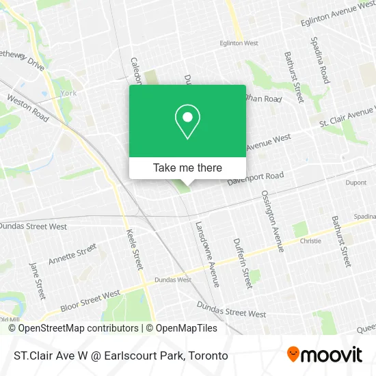ST.Clair Ave W @ Earlscourt Park map