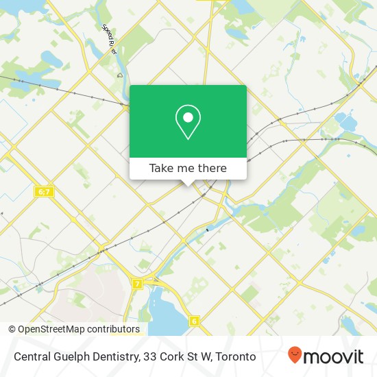 Central Guelph Dentistry, 33 Cork St W map