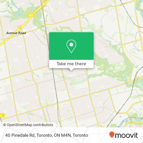 40 Pinedale Rd, Toronto, ON M4N map