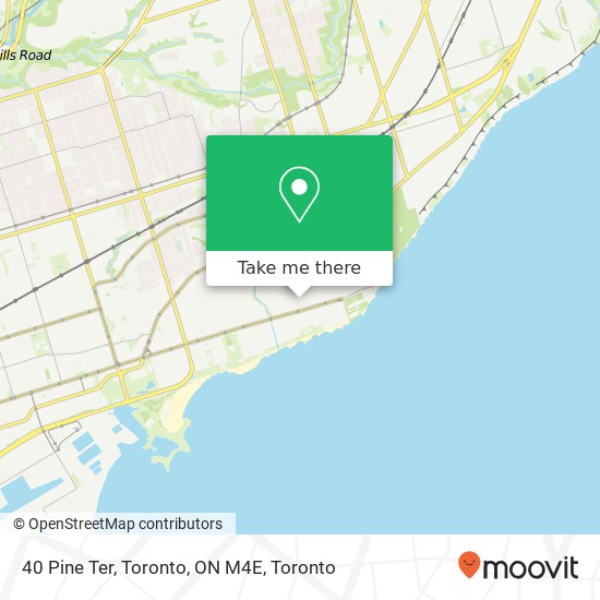 40 Pine Ter, Toronto, ON M4E map