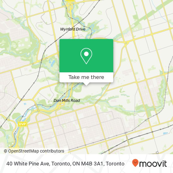 40 White Pine Ave, Toronto, ON M4B 3A1 map