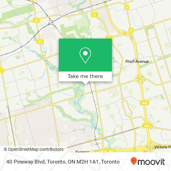 40 Pineway Blvd, Toronto, ON M2H 1A1 map