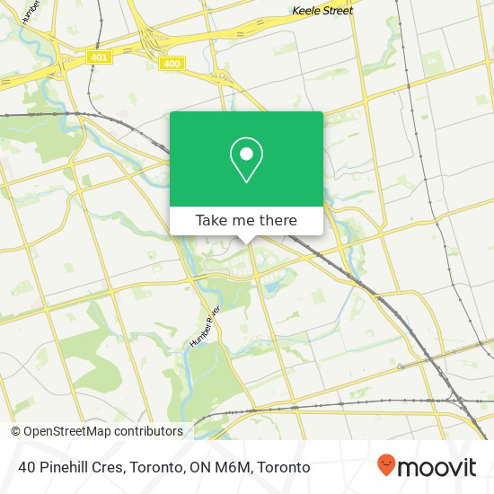 40 Pinehill Cres, Toronto, ON M6M map