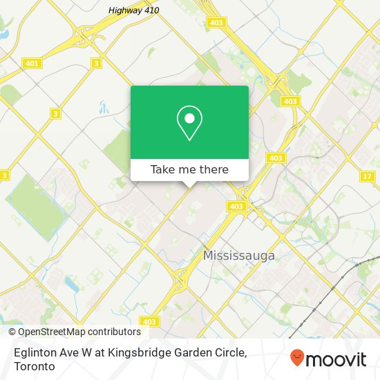 Eglinton Ave W at Kingsbridge Garden Circle map