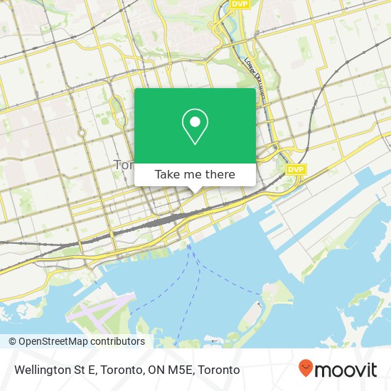 Wellington St E, Toronto, ON M5E map