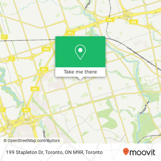 199 Stapleton Dr, Toronto, ON M9R map