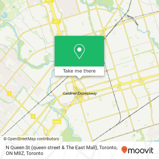 N Queen St (queen street & The East Mall), Toronto, ON M8Z plan