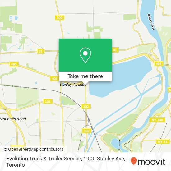 Evolution Truck & Trailer Service, 1900 Stanley Ave map