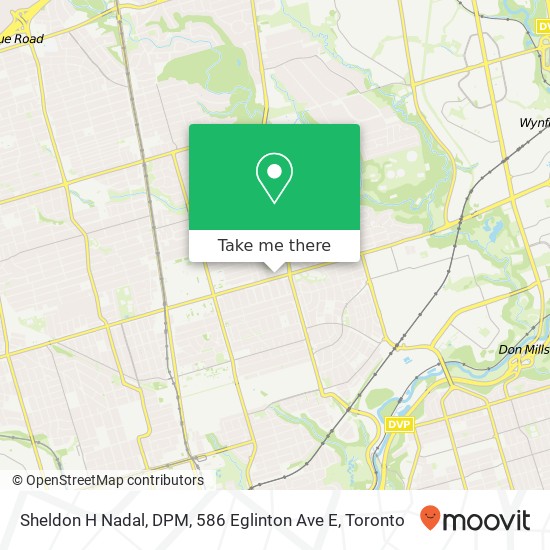 Sheldon H Nadal, DPM, 586 Eglinton Ave E map