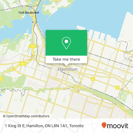 1 King St E, Hamilton, ON L8N 1A1 map