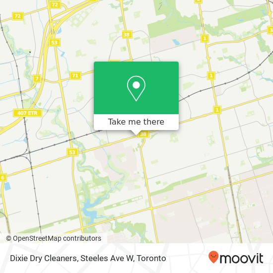 Dixie Dry Cleaners, Steeles Ave W map