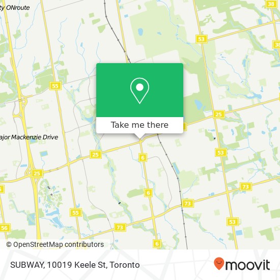 SUBWAY, 10019 Keele St map