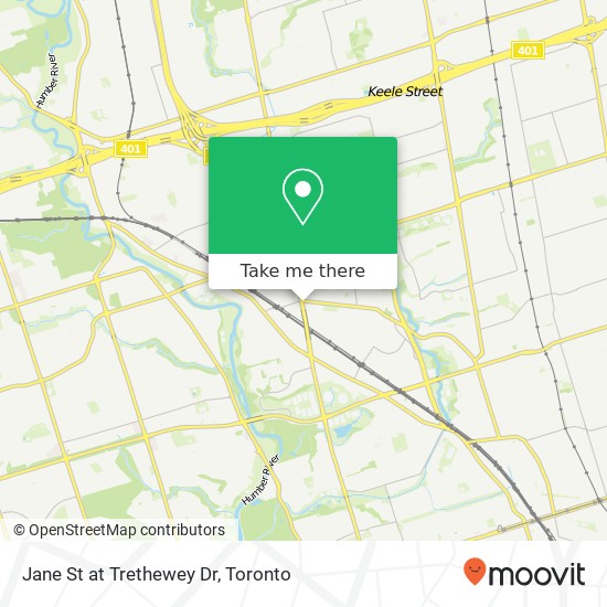 Jane St at Trethewey Dr map