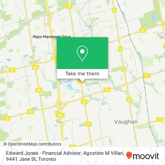 Edward Jones - Financial Advisor: Agostino M Villari, 9441 Jane St map