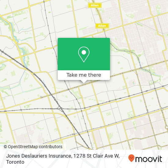 Jones Deslauriers Insurance, 1278 St Clair Ave W map