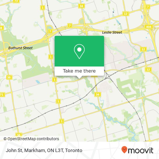 John St, Markham, ON L3T map