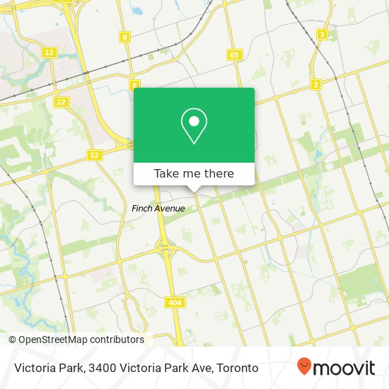 Victoria Park, 3400 Victoria Park Ave map