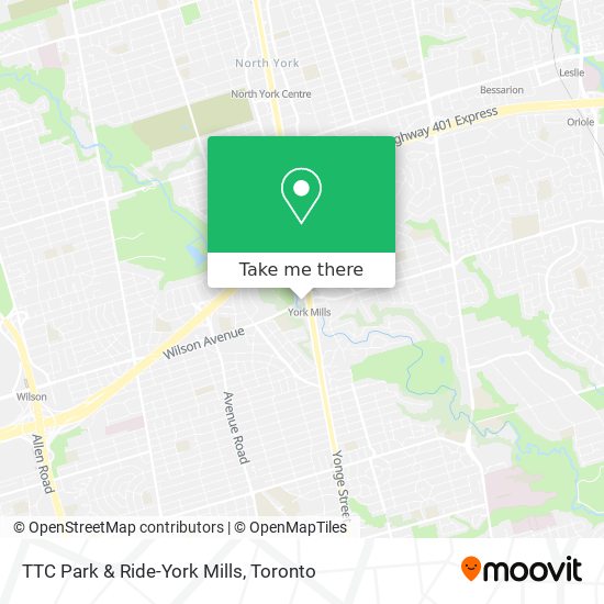 TTC Park & Ride-York Mills map