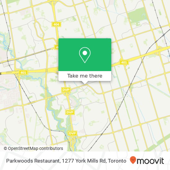 Parkwoods Restaurant, 1277 York Mills Rd map