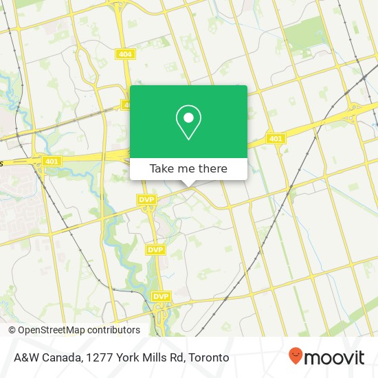 A&W Canada, 1277 York Mills Rd plan