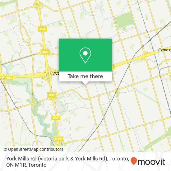 York Mills Rd (victoria park & York Mills Rd), Toronto, ON M1R map