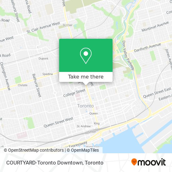 COURTYARD-Toronto Downtown map