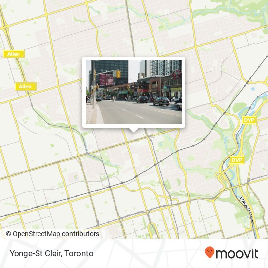 Yonge-St Clair map