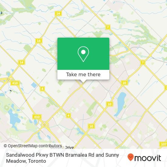 Sandalwood Pkwy BTWN Bramalea Rd and Sunny Meadow map