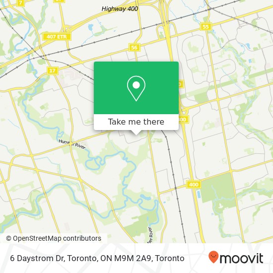 6 Daystrom Dr, Toronto, ON M9M 2A9 map