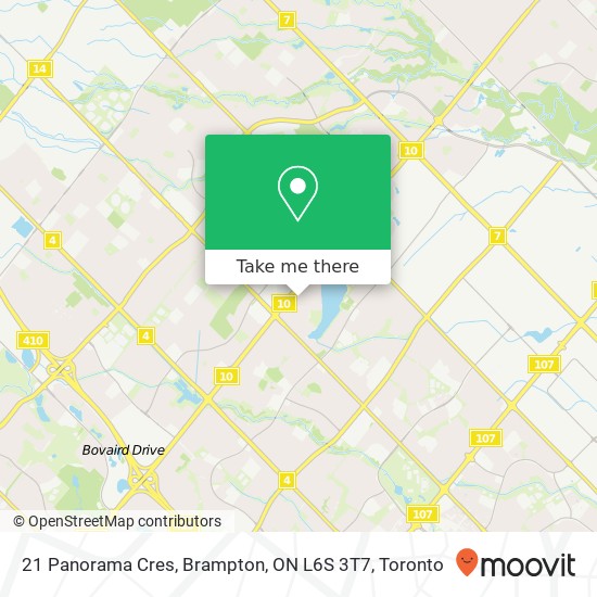 21 Panorama Cres, Brampton, ON L6S 3T7 map