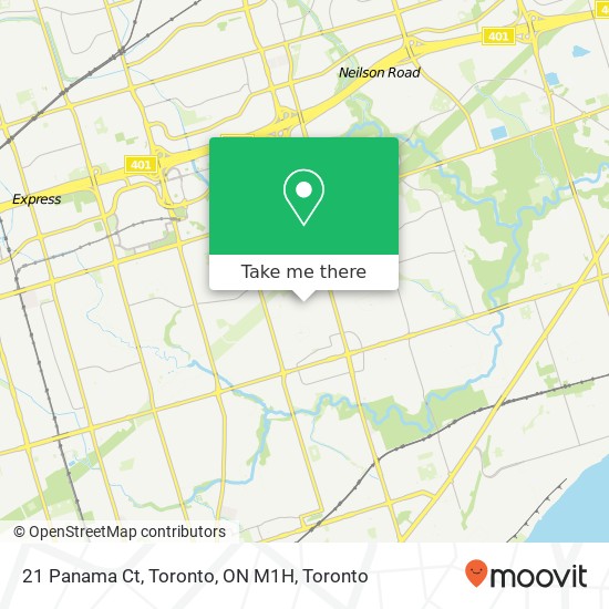 21 Panama Ct, Toronto, ON M1H map