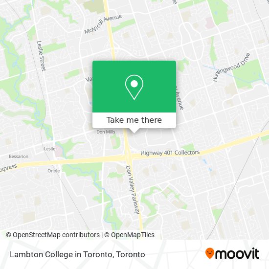 Lambton College in Toronto map