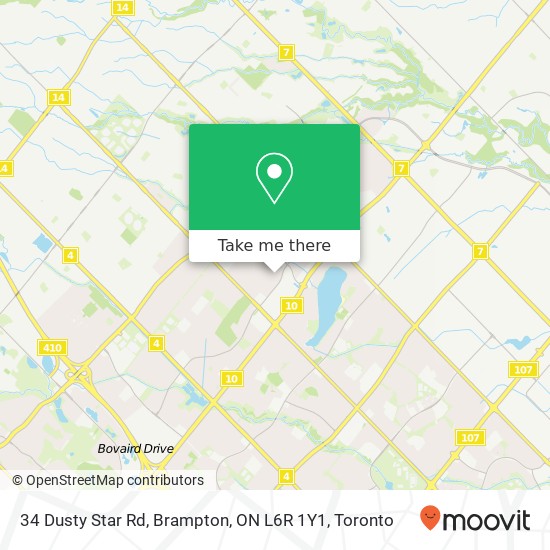 34 Dusty Star Rd, Brampton, ON L6R 1Y1 map