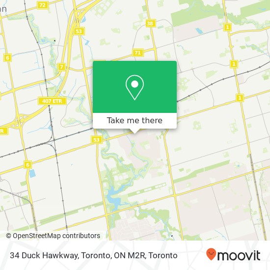 34 Duck Hawkway, Toronto, ON M2R map