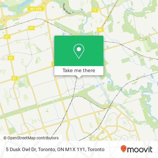 5 Dusk Owl Dr, Toronto, ON M1X 1Y1 map
