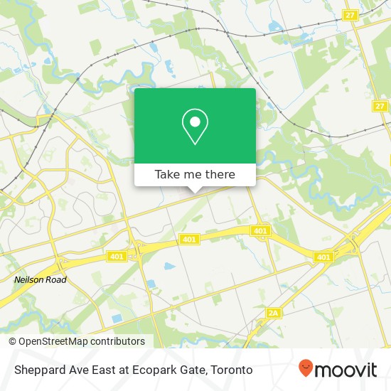 Sheppard Ave East at Ecopark Gate map