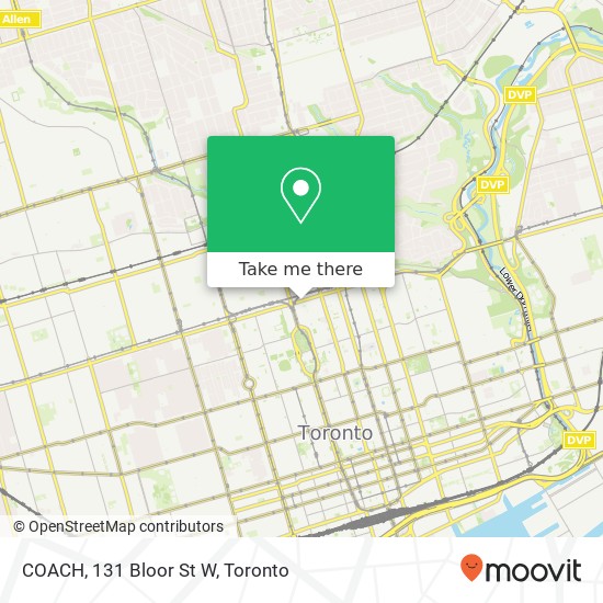 COACH, 131 Bloor St W map