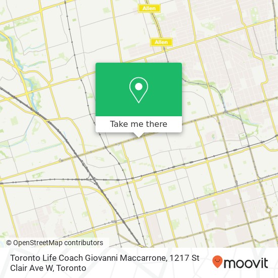 Toronto Life Coach Giovanni Maccarrone, 1217 St Clair Ave W map