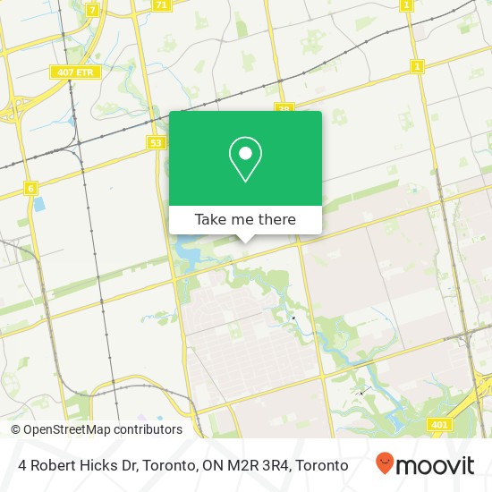 4 Robert Hicks Dr, Toronto, ON M2R 3R4 plan