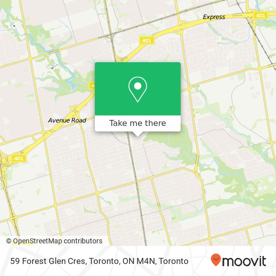 59 Forest Glen Cres, Toronto, ON M4N map