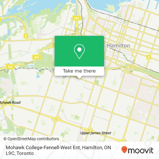 Mohawk College-Fennell-West Ent, Hamilton, ON L9C plan