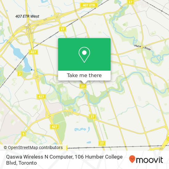 Qaswa Wireless N Computer, 106 Humber College Blvd map