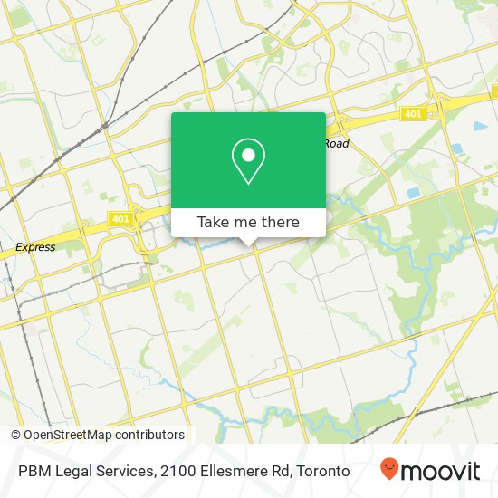 PBM Legal Services, 2100 Ellesmere Rd plan